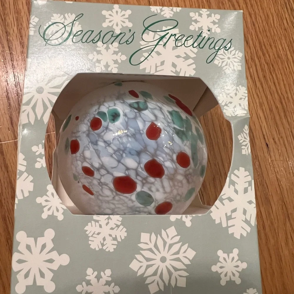 Hand Blown Glass Christmas Ornament